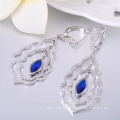 2018 nouvelle venue Spinel bleu CZ zircon pierre boucles d&#39;oreilles